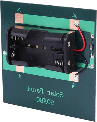 Zonnecel Oplader - Batterij Lader - Batterijen Opladen - Voor 2 AA Batterijen - 1W 4V - Fotokleur