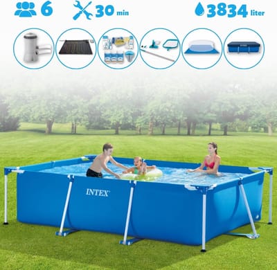 Intex Zwembad - Rechthoekig - 300 x 200 x 75 cm - Blauw