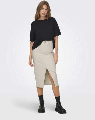 ONLY - ONLLOLA HW LONG SLIT SKIRT CC PNT - Dames - Rokken