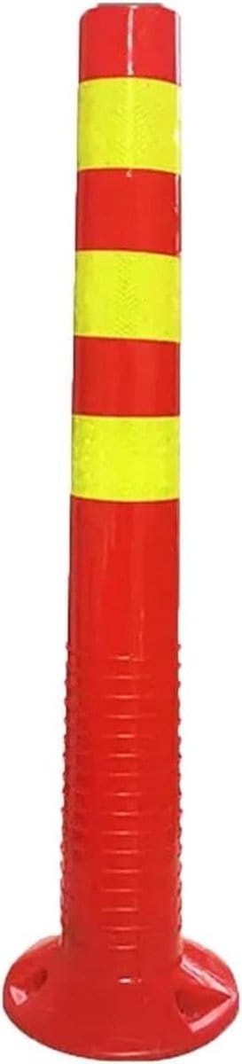 Parkeerpaal - Verkeerspaal - Parkeerruimte Beveiligen - Ingebouwd Sleutelslot - 70 cm - Rood