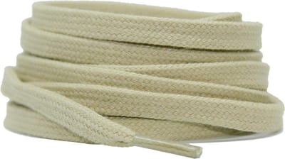 Platte katoenen veters 6mm Beige 120cm - sneakers