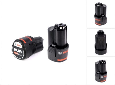 Bosch accu-starterset 2x GBA 10,8 V 2,0 Ah / 2000 mAh Li-Ion Professional ( 2607336879 )