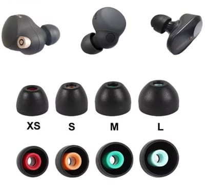 CHPN - Siliconen dopjes geschikt voor Sony in-ear koptelefoon - Zwart - 4 paar - 4 maten - Vervangende dopjes voor Sony in ear koptelefoon
