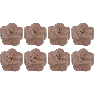 8 Stuks Auto Luchtverfrisser Diffuser Bloemvormig Eenvoudig Design Eenvoudig te Gebruiken Houten Auto Diffuser voor Auto gray