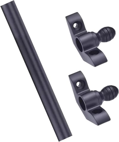 Traploperstangenset - Tapijt Bevestiging - Trap Installatie - Massief Messing Constructie - 97 Cm - Zwart