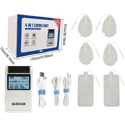 25 Modi TENS Massager EMS Spierstimulator Acupunctuur Oplaadbaar Elektrische Puls Lage Frequentie Fysiotherapie Afslankapparaat gray