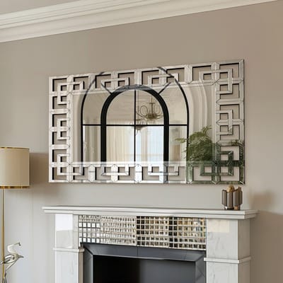 Artloge Wandspiegel Woonkamer - Luxe Spiegel Rechthoekige Zilveren - 120 x 70 cm - Moderne Wanddecoratie voor Woonkamer, Slaapkamer, Hal - Grote Spiegel Woonkamer