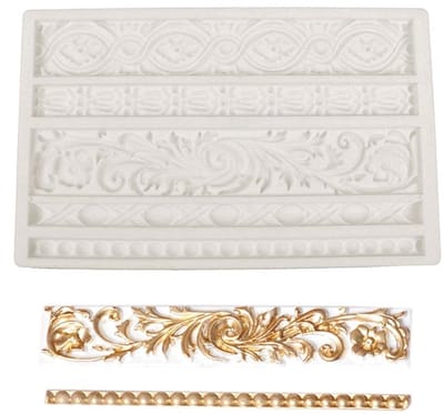 Dailygoods- Siliconen Mold - Fondant Mal - Barokke Stijl - Taartdecoratie - Sieraden - Klei Projecten - Stevige en Flexibele Materiaal - Taartvorm