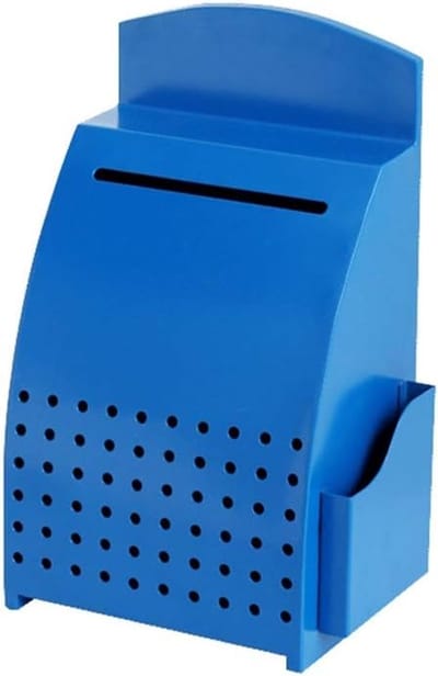 Wandbrievenbus - Brievenbus Buiten - Post Ontvangen - Gegalvaniseerde Plaat - 35x20x15cm - Blauw