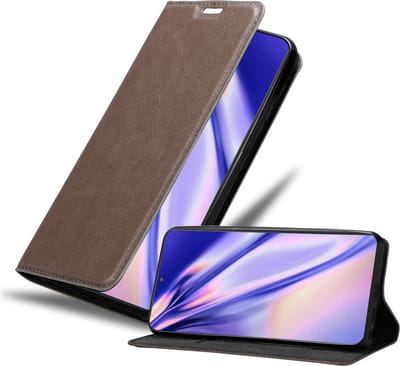 Cadorabo Hoesje geschikt voor Samsung Galaxy NOTE 20 PLUS in KOFFIE BRUIN - Beschermhoes met magnetische sluiting, standfunctie en kaartvakje Book Case Cover Etui