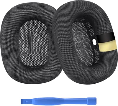 Vervangende Oorkussens voor AirPods Max Hoofdtelefoon van MMOBIEL – Premium - Mesh Fabric Koptelefoon Oorkussens met Siliconen Laag – Noise Isolation Hoofdtelefoon Earpads – Space Grey