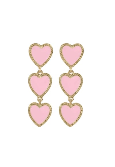 Margot Bardot Meava Heart Oorbellen Pink