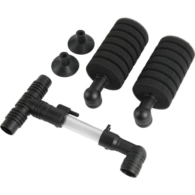 Aquarium Bio Sponsfilter Dubbele Kop Geoxygeneerd Hoge Dichtheid Poreus Mini Visbak Luchtfilter black