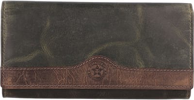 Billy the Kid Hunter Portemonnee RFID Leer 19 cm - Dames - Horizontaal - khaki-brown
