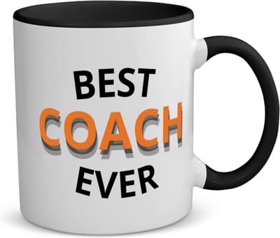 Akyol - best coach ever koffiemok - theemok - zwart - Coach - een coach - sport - verjaardagscadeau - klein cadeautje - kado - gift - 350 ML inhoud