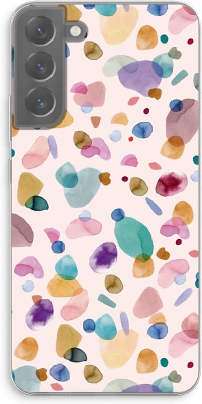 Case Company® - Hoesje geschikt voor Samsung Galaxy S22 Plus hoesje - Terrazzo Memphis - Soft Cover Telefoonhoesje - Bescherming aan alle Kanten en Schermrand