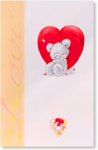 Love - Valentijn / Moederdag / Vriendschap Wenskaart - 12 x 17 cm - gevouwen kaart Inclusief envelop