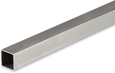 Vierkante roestvrijstalen buis - RVS vierkante profiel - Constructie toepassingen - Geslepen V2A oppervlak - 25x25 mm 2 meter - Zilver