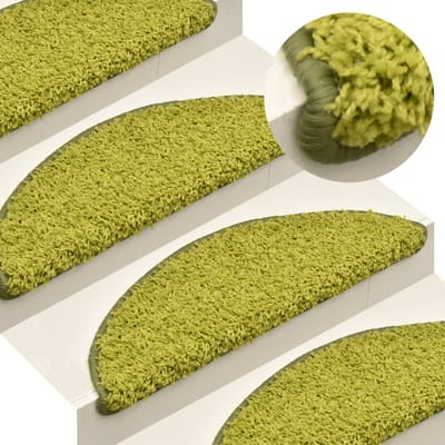 vidaXL - Trapmatten - 15 - st - 56x17x3 - cm - groen