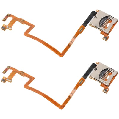 Lot de 2 emplacements pour lecteur de cartes de stockage et module de bouton d'épaule LR, câble flexible en métal de remplacement pour beige