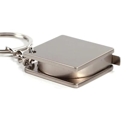 Metalen rolmaat sleutelhanger RVS uitschuifbare liniaal Sleutelhanger Praktische kleine gereedschappen Meetgereedschap rolmaat