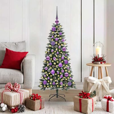 vidaXL - Kunstkerstboom - Groen - 120 - cm - PVC - en - Plastic - en - Staal