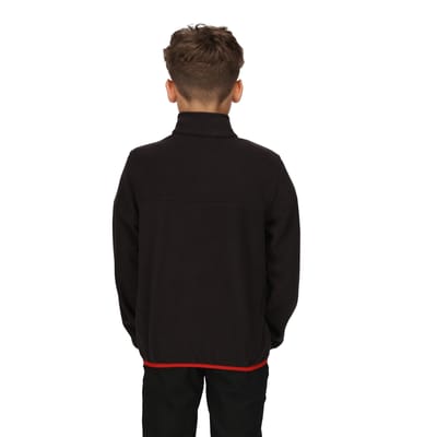 Regatta Kinder/Kids Microfleece Half Rits Fleece (Zwart)