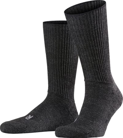 FALKE Walkie Ergo eenkleurig wol functioneel materiaal sokken unisex grijs - maat 39-41