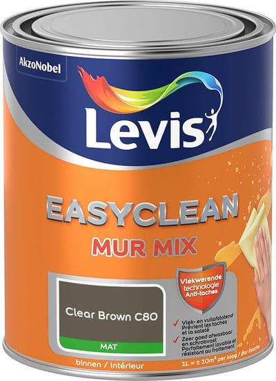 Levis - Easyclean Mur Mat Mix - Clear Brown C80 - Mengverf - 1 L