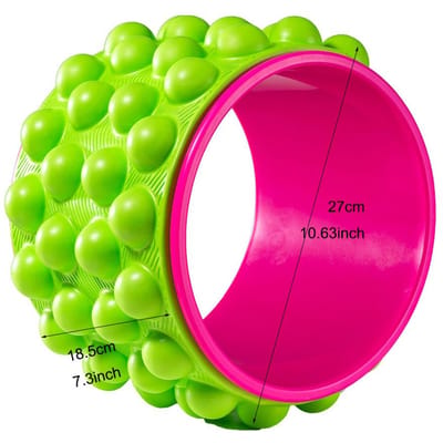 Rouleau de Massage Mousse Premium Mis à Jour Roue de Yoga Étireur de Dos Masseur Dorsal Pour Soulagement des Douleurs Dorsales Équipement de Fitness pour Salle de Sport à Domicile