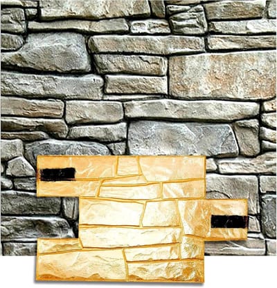 Beton Textuur Stempel - Leisteen Patroon - Beton Decoreren - Hoogwaardig Polyurethaan - 300x500mm - Amber