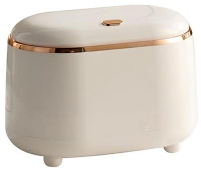Mini Tafel Prullenbak met Deksel voor Slaapkamer, Badkamer en Kantoor
