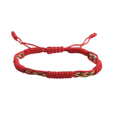 Bovista Armband - Staal - Nep Zilver - Dames - Rood