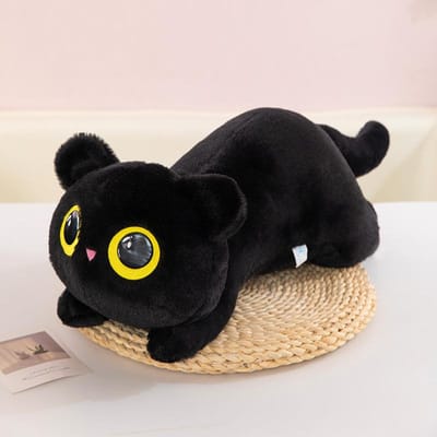 45cm Kawaii Zwarte Kat Pluche Speelgoed Pop Schattig Groot Knuffelbaar Kussen Kussen Ins Zwarte Kat Pluche Speelgoed Pop Voor Jongen Meisje Verjaardagscadeaus black