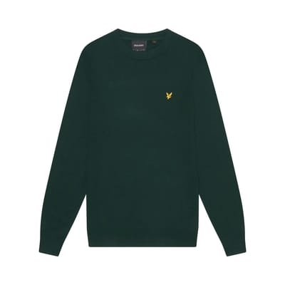 Ronde hals trui van merinowol katoen Lyle & Scott