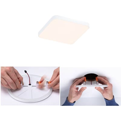 VariFit LED-inbouwpaneel Veluna Edge IP44 hoekig 90x90 mm 6W 450lm 3000K Wit dimbaar