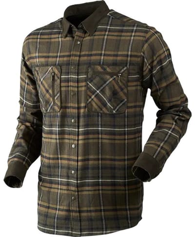 Härkila willow green outdoorhemd jacht hemd flanelle hemd houthakkershemd maat S