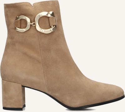 Notre-V 8558 Enkellaarsjes - Enkelboots met rits - Dames - Beige - Maat 37
