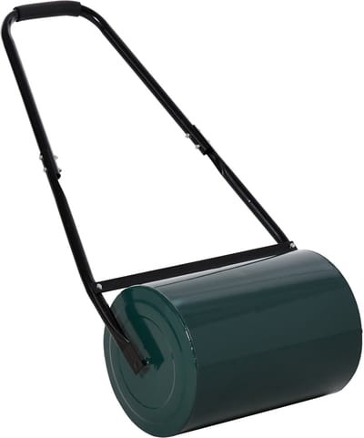 1 stuks - 30 L tuin gazonruler met water-/zandvulling, zware staal gazonduwrolgereedschap, donkergroen