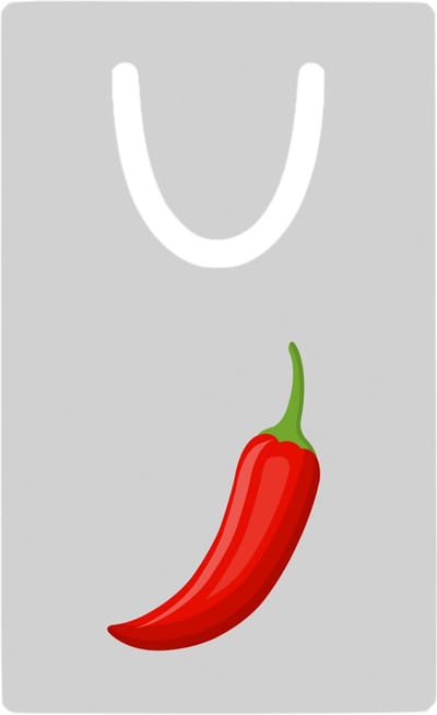 Hacebo® - Rode peper metalen boekenlegger - Groente - Groente liefhebbers - Chillipeper - pittige peper Bladwijzer boekenleggers - 7.6 cm x 5cm