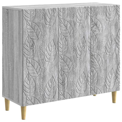 vidaXL - Dressoir - Grijs - Sonoma - 89 - x - 34,5 - x - 80 - cm - Bewerkt - hout