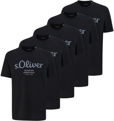 s.Oliver Heren t-shirt 5 pack Basic
