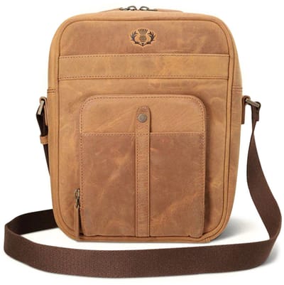 Highlands Leather Glenvliet Crossbody Tas – Premium Leren Schoudertas – Handgemaakt & Duurzaam – Compact, Functioneel & Stijlvol – Bruin