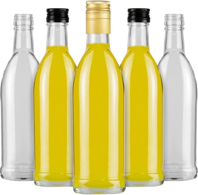 Bimberek Iskra-Serie - Glazen Flessen Set - 250 ml - Hoogwaardig Glas - Voor Dranken