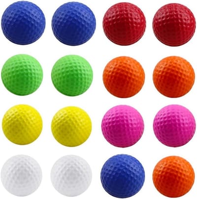 16 Stuks Oefengolfballen Set - Trainingsballen voor Binnen en Buiten - Geschikt voor Beginners