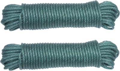 AMIG paracord touw - 2x - 20 meter - D5mm - 110kg - PE/PVC - groen