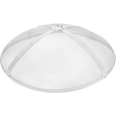 Écran Anti-Étincelles pour Brasero Rond 36 , Couvercle Métallique Renforcé Acier Robuste, Couvercle pour Brasero Extérieur, Écran Supérieur à Ouverture Facile Rond avec Poignée Anneau