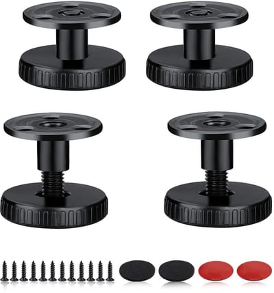 Dailygoods- Meubelpoten 27-40 mm in hoogte verstelbaar - Set van 4 - Antikras pad - Montageaccessoires - Twee installatiemethoden - Geschikt voor tafels - Stelpoten