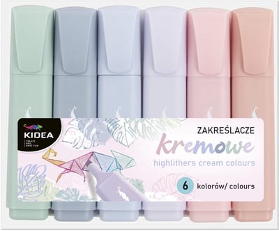 KIDEA Crème Kleurmarkers - 6 Pastelkleuren