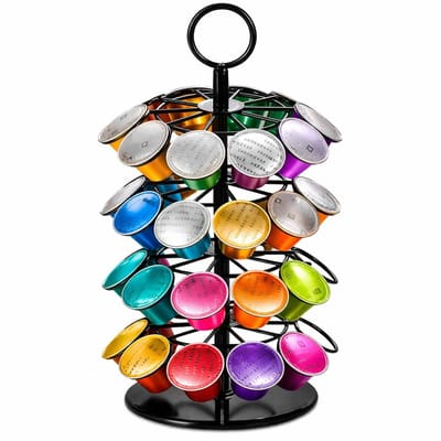 BOTC Capsulehouder Draaibaar - Koffiecups Houder geschikt voor 40 Nespresso Pods - Zwart